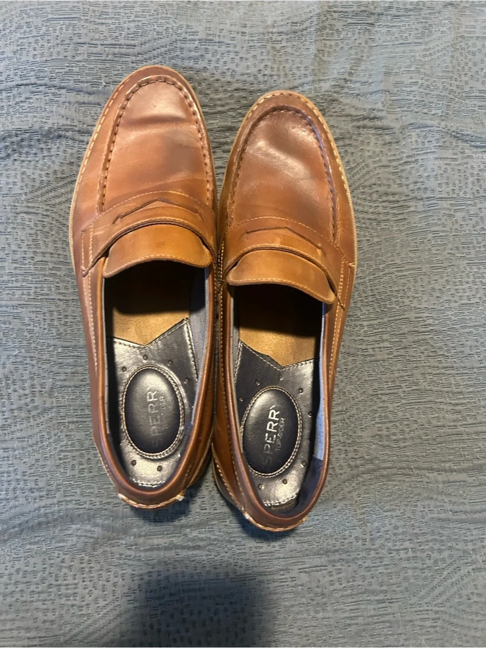 Sperry Men's Tan Leather Penny Loafers